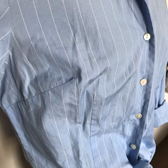 Ann Taylor Button Up Dress Shirt Tie in front - Picture 5 of 6